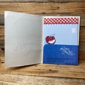 8 Vintage FOLD AND SEAL STATIONERY POSTALETTES NOTES Apples And Bandanas